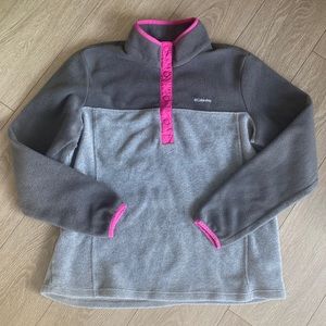 Columbia Gray and Pink Fleece Sweatshirt
